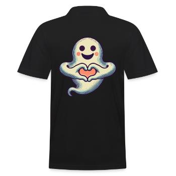 My Halloween Boo Niedlicher Liebe Geist - Männer Poloshirt - Schwarz - Hinten - Kai (181cm)