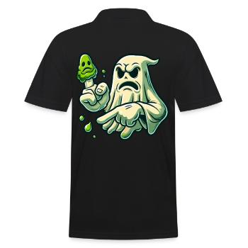 Lustiger Popel Geist Retro Cartoon Stil Booger - Männer Poloshirt - Schwarz - Hinten - Kai (181cm)