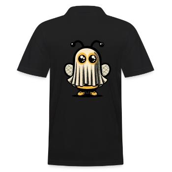 Funny Bee Ghost Cute Ghost Bee - Men's Polo Shirt - black - Back - Kai (181cm)