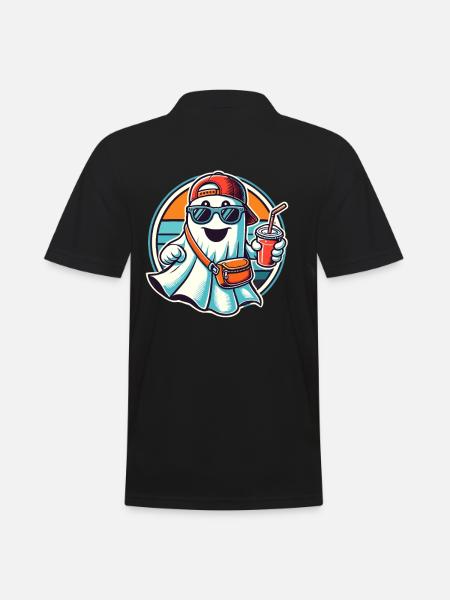 Boo-Jee Ghost Funny Fashionable Ghost - Men's Polo Shirt - black