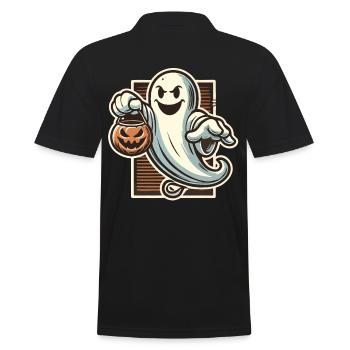 Mignon Halloween fantôme Trick or Treat - Polo Homme - noir - Dos - Kai (181cm)
