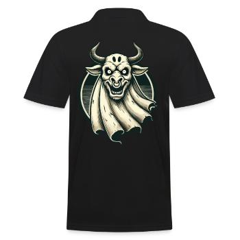 Idée de costume effrayant de vache fantôme taureau - Polo Homme - noir - Dos - Kai (181cm)