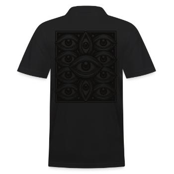 fantômes effrayants yeux sombre Halloween design - Polo Homme - noir - Dos - Kai (181cm)