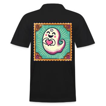 My Halloween Boo Niedlicher Liebe Geist - Männer Poloshirt - Schwarz - Hinten - Kai (181cm)