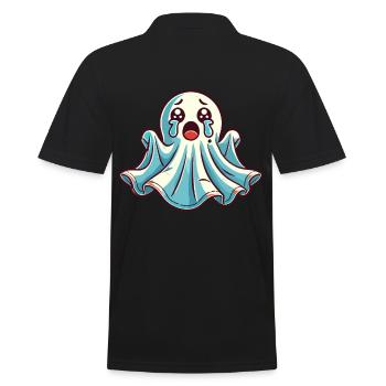 fantôme triste fantômes pleureurs mignons - Polo Homme - noir - Dos - Kai (181cm)