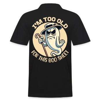 Boo Sheet fantôme drôle dire Design - Polo Homme - noir - Dos - Kai (181cm)