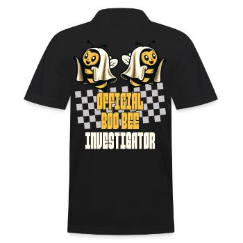 Offizieller Bienen Untersucher Lustiges Spruch - Männer Poloshirt - Schwarz - Hinten - Kai (181cm)