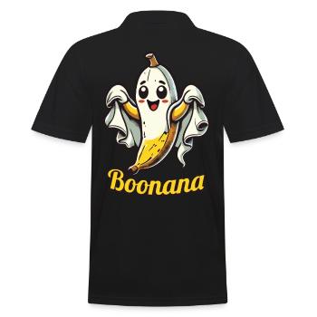 gruseliLustiges Bananen Gespenst Geister Boonana - Männer Poloshirt - Schwarz - Hinten - Kai (181cm)