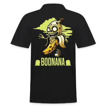Lustiges Bananen Zombie Zombie Boonana - Männer Poloshirt - Schwarz - Hinten - Kai (181cm)