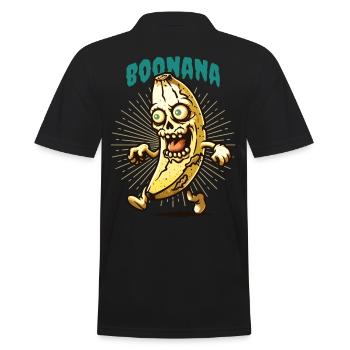 Lustiges Bananen Zombie Boonana Halloween Deko - Männer Poloshirt - Schwarz - Hinten - Kai (181cm)