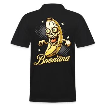 Lustiges Bananen Zombie Halloween Kostüm Deko - Männer Poloshirt - Schwarz - Hinten - Kai (181cm)