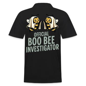 Offizieller Bienen Untersucher Lustiger Spruch - Männer Poloshirt - Schwarz - Hinten - Kai (181cm)