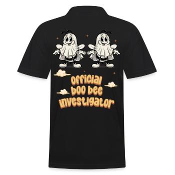 Offizieller Bienen Untersucher Lustiger Spruch - Männer Poloshirt - Schwarz - Hinten - Kai (181cm)