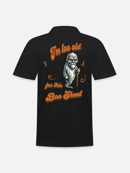 Old Ghost Funny Saying Design - Men's Polo Shirt - black