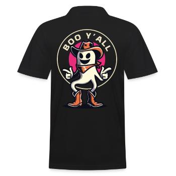 Boo Y’all Cowboy Fantômes Bonne Humeur Fantômes - Polo Homme - noir - Dos - Kai (181cm)