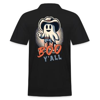 Boo Y’all Cowboy Fantômes Bonne Humeur Fantômes - Polo Homme - noir - Dos - Kai (181cm)