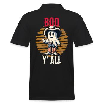 Boo Y’all Cowboy Fantômes Bonne Humeur Fantômes - Polo Homme - noir - Dos - Kai (181cm)