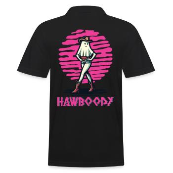 cow-boy fille fantôme drôle Hawboody dire - Polo Homme - noir - Dos - Kai (181cm)