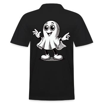 Drôle Rétro Fantôme Mignon Fantômes Design - Polo Homme - noir - Dos - Kai (181cm)