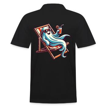 Été Halloween Fantôme de style de vie effrayant - Polo Homme - noir - Dos - Kai (181cm)