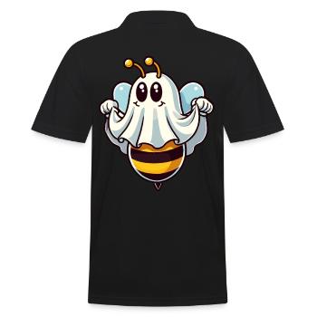 Funny Bee Ghost Cute Ghost Bee - Men's Polo Shirt - black - Back - Kai (181cm)