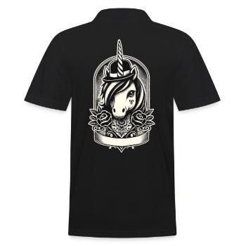 Effrayant gothique licorne esthétique Goth Design - Polo Homme - noir - Dos - Kai (181cm)