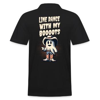 Cowboy Mit Boots Line Dance Gespenst Vintage Retro - Männer Poloshirt - Schwarz - Hinten - Kai (181cm)