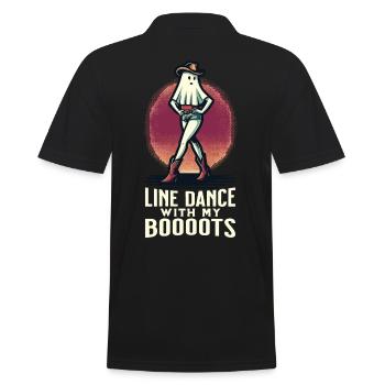 Cowboy Mit Boots Lustiges Line Dance Gespenst - Männer Poloshirt - Schwarz - Hinten - Kai (181cm)