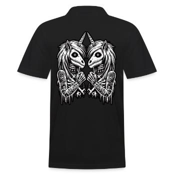 Effrayant gothique licorne esthétique Goth Design - Polo Homme - noir - Dos - Kai (181cm)