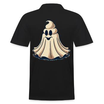 Drôle Caca Pile Ghost Bull Feuille Caca - Polo Homme - noir - Dos - Kai (181cm)