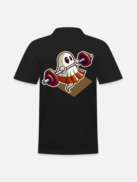 Bodybuilding Ghost Funny Gym Ghost - Men's Polo Shirt - black