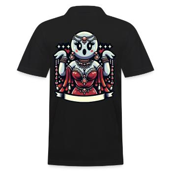 Drôle Glamour Goule Flashy Halloween - Polo Homme - noir - Dos - Kai (181cm)