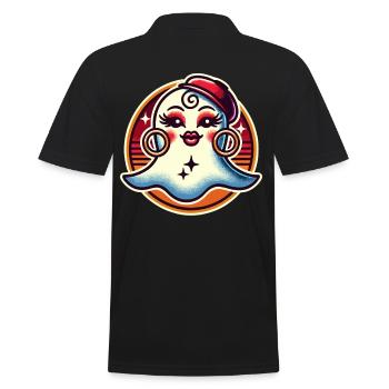 Drôle Glamour Ghoul Flashy Halloween Fille - Polo Homme - noir - Dos - Kai (181cm)