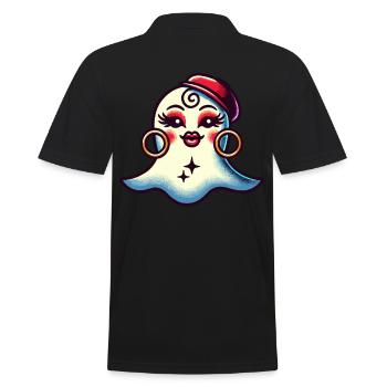 Drôle Glamour Goule Flashy Halloween - Polo Homme - noir - Dos - Kai (181cm)