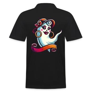 Drôle Glamour Goule Flashy Halloween - Polo Homme - noir - Dos - Kai (181cm)