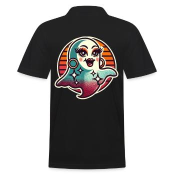 Drôle Glamour Goule Flashy Halloween - Polo Homme - noir - Dos - Kai (181cm)