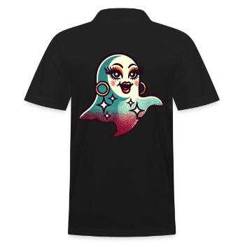 Drôle Glamour Goule Flashy Halloween - Polo Homme - noir - Dos - Kai (181cm)
