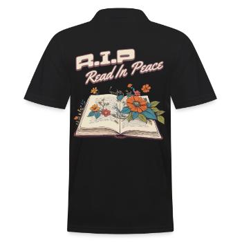 Drôle d’amateur de livres Design Lecture en paix - Polo Homme - noir - Dos - Kai (181cm)