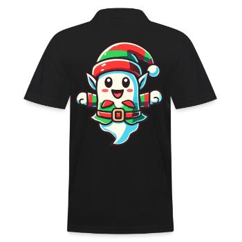 Mignon Noël fantôme elfe de Noël - Polo Homme - noir - Dos - Kai (181cm)