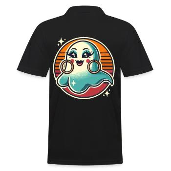 Drôle Glamour Goule Flashy Halloween - Polo Homme - noir - Dos - Kai (181cm)