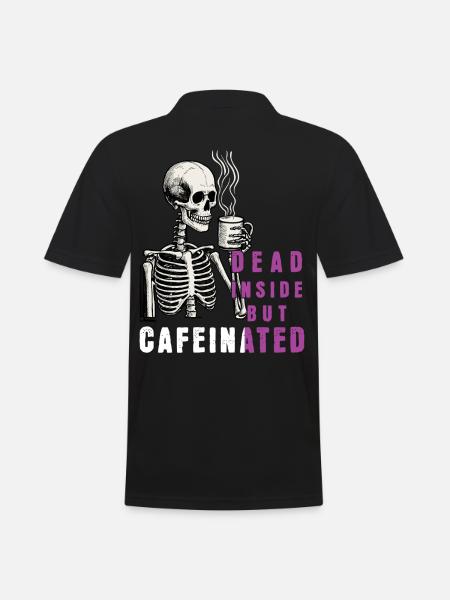 Funny Coffee Saying - Men's Polo Shirt - black