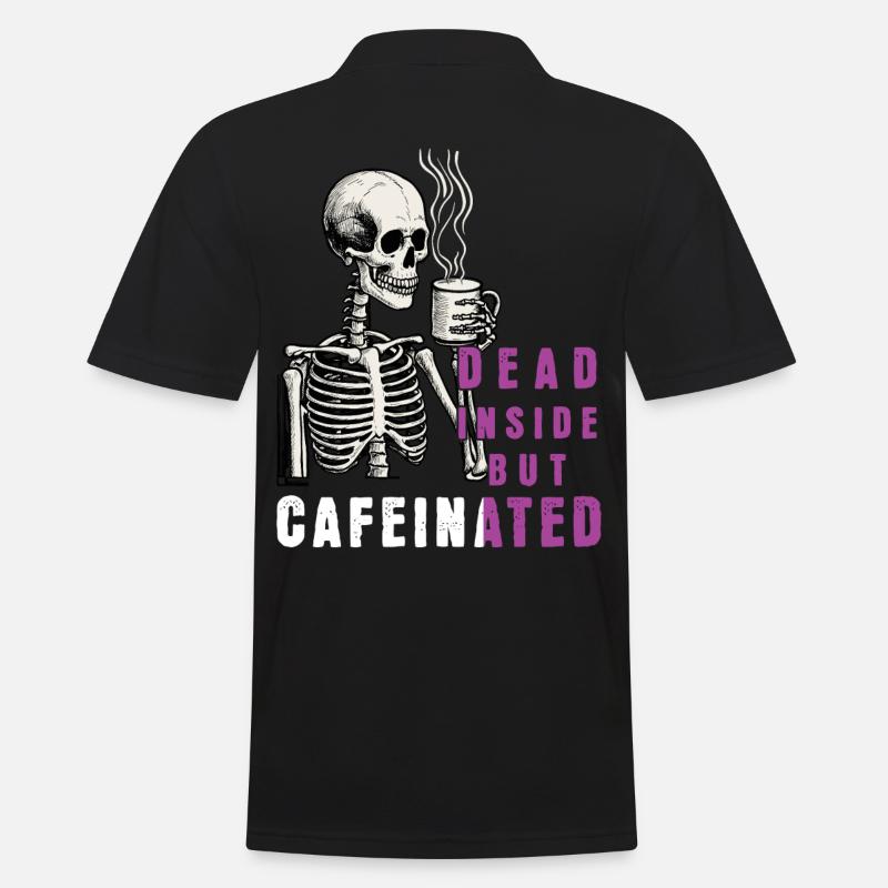 Lustiger Kaffee Spruch - Männer Poloshirt - Schwarz