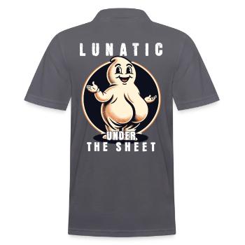 Lustiges Gespenster Design Last Minute Kostüm - Männer Poloshirt - Anthrazit - Hinten - Nico (186cm)