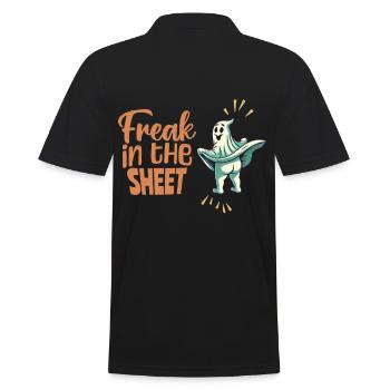 Freak dans la feuille Drôle Halloween fantôme - Polo Homme - noir - Dos - Kai (181cm)