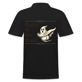 Freak dans la feuille drôle de conception fantôme - Polo Homme - noir - Dos - Kai (181cm)