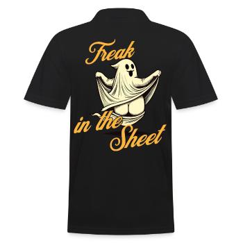 Freak dans la feuille drôle de conception fantôme - Polo Homme - noir - Dos - Kai (181cm)