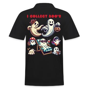 Funny Ghost Collectible Vintage Retro Design - Men's Polo Shirt - black - Back - Kai (181cm)