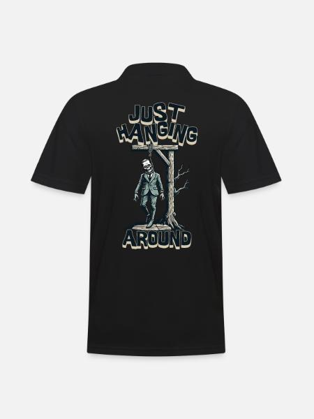 Funny Halloween Zombie Saying Sarcastic - Men's Polo Shirt - black