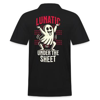 Lunatique sous le drap drôle de conception fantôme - Polo Homme - noir - Dos - Kai (181cm)