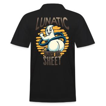 Ghost Shows Butt Funny Ghost Design - Men's Polo Shirt - black - Back - Kai (181cm)